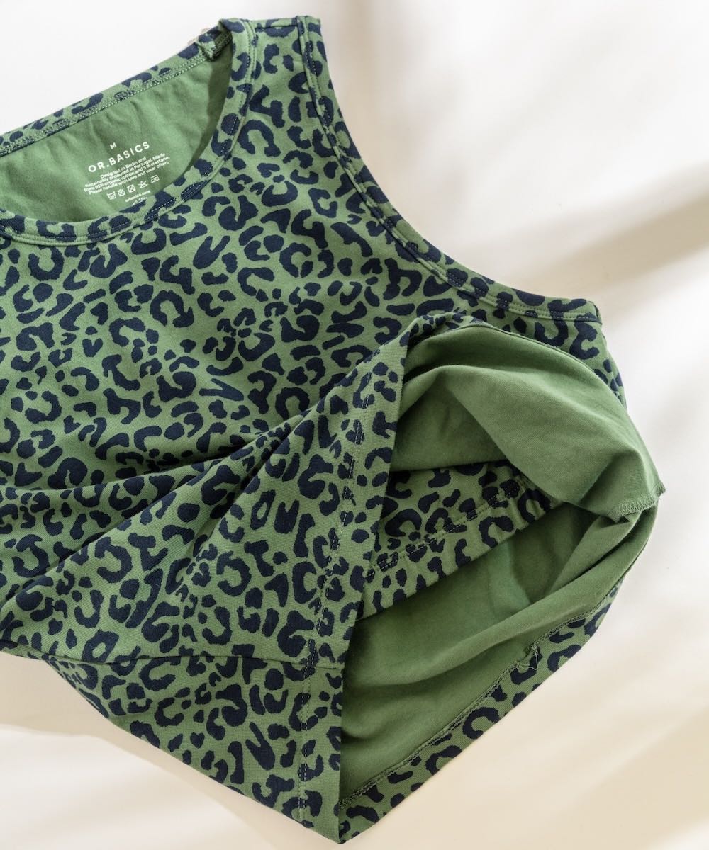 built in bra top organic cotton