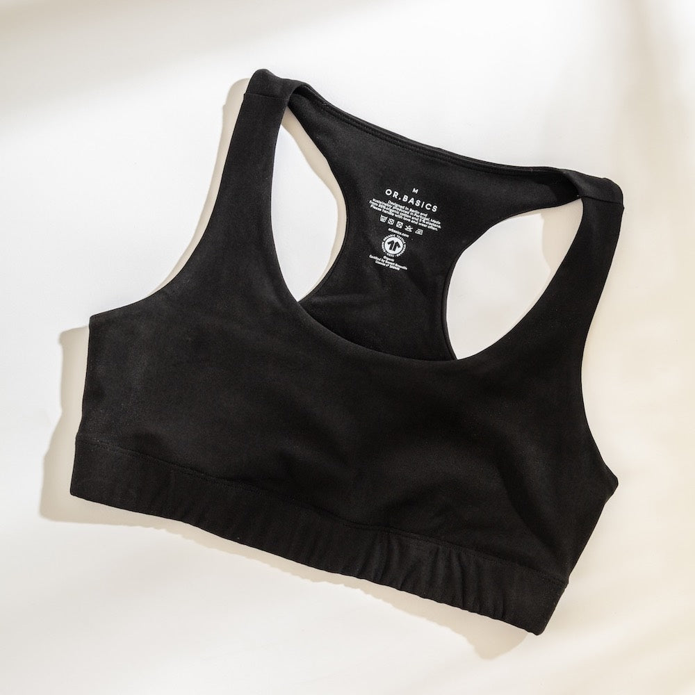 Organic cotton sports bra