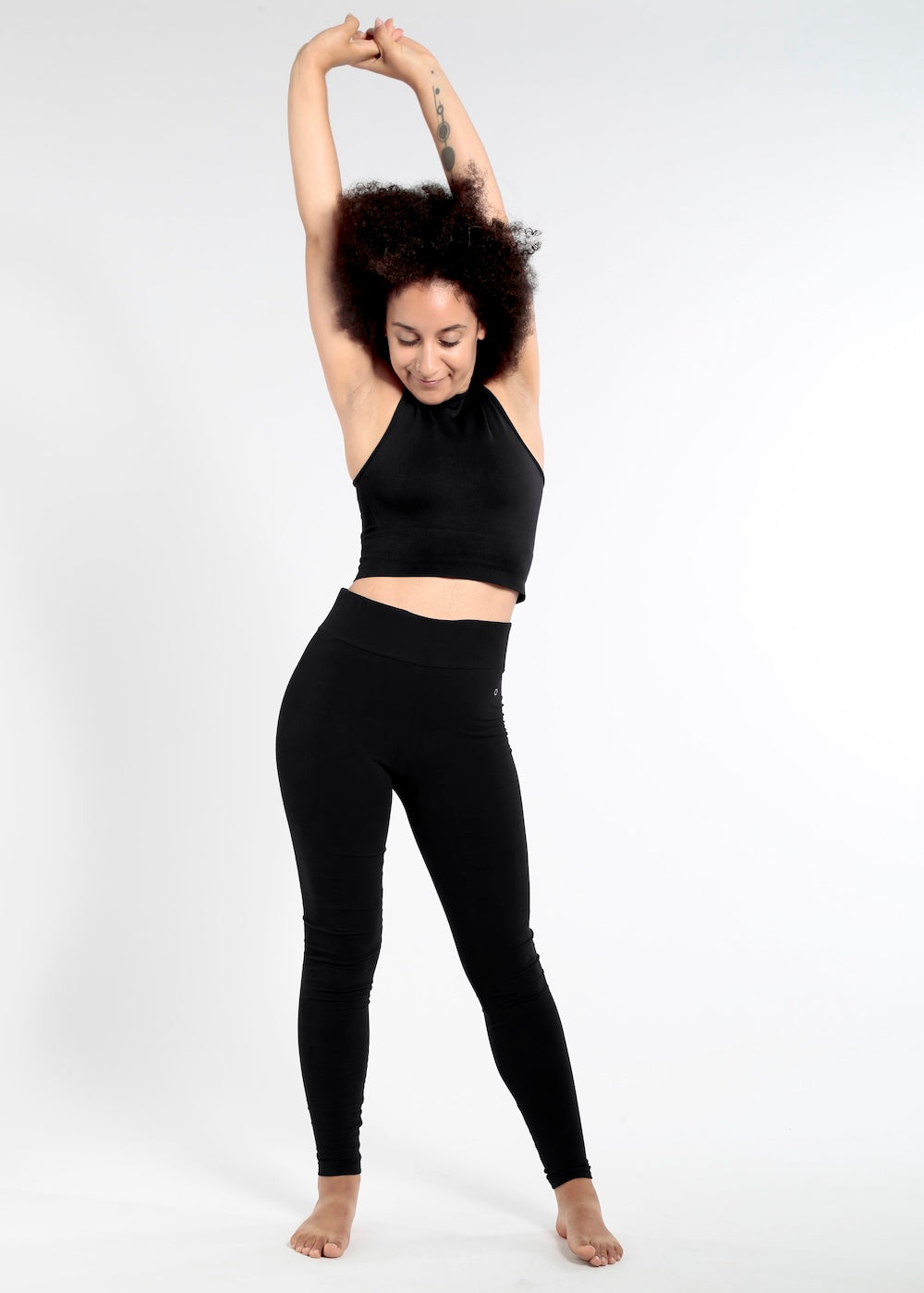 Organic cotton high waist leggings in Deep Black – Orbasics