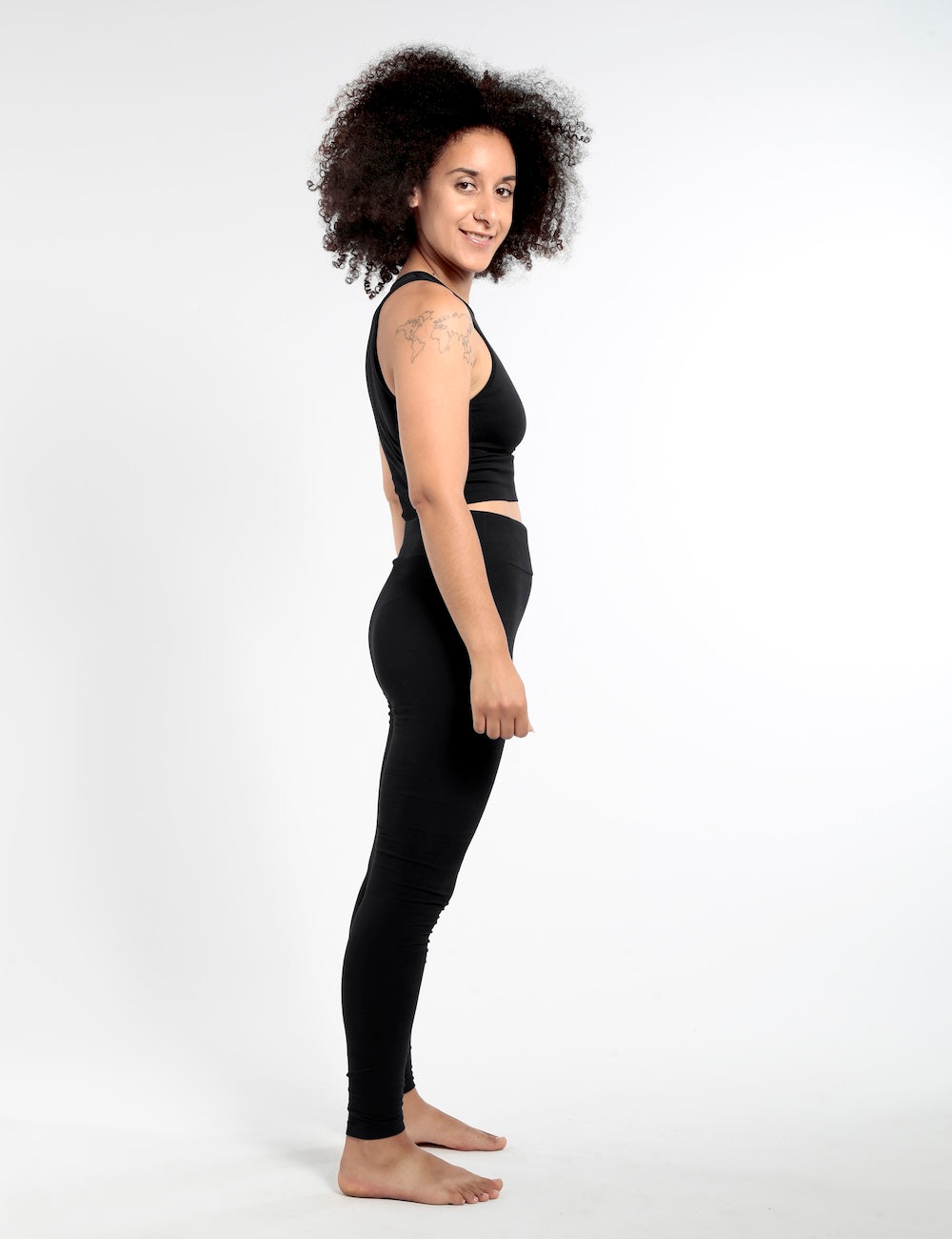Organic cotton high waist leggings in Deep Black – Orbasics